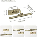 Wireless Picture Lights Rechargeable Gallery Lighting Battery Picture Frame Light with Remote and Timer, Adjustable Art Light for Paintings, Portraits, Antique Bronze Finish 12'' Inch 2W 2700K by CozyNest Decor