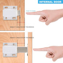 10 Pack Magnetic Push Latch Catch Push to Open Latch Pressure Touch Release Cabinet Catch for Doors Drawers Release Latch Kitchen Drawer Push Catch Pop Out Latch (White) by TinyTreasures Baby Boutique