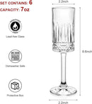 Champagne Flutes Set of 6, 7oz Square Champagne Glasses, Lead-Free Crystal Champagne Flute Glass, Unique Gift for Birthday, Wedding, Anniversary by CozyNest Decor
