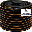 Rugged Rhino Heavy Duty Flexible Light Weight Garden Hose, 100ft x 5/8in, 4 Layer Leakproof Outdoor Gardening Tools, Watering Supplies, Powerful Water Pressure for Lawn, Flowers, Black Orange by GreenHaven Gardens