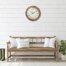 Presentime & Co. Farmhouse Series, Rustic Woven Clock, 12.6 inch, Natural Woven Water Hyacinth/Sea Grass. Wall Sculpture, Wall Art and Timepiece for Home Decoration/Decoration/Farmhouse Décor by CozyNest Decor