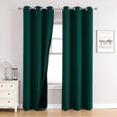 ChrisDowa 100% Blackout Curtains for Bedroom with Black Liner, 2 Thick Layers Total Blackout Thermal Insulated Grommet Window Curtains 2 Panels Set (Forest Green, 42 x 84 Inch) by TinyTreasures Baby Boutique