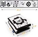 My First Black and White High Contrast Soft Book , Infant Tummy Time Toys, Black and White Baby Cards, Folding Educational Activity Cloth Book Suitable for Boys Girls Toddler by TinyTreasures Baby Boutique