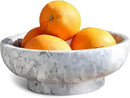 Natural White Marble Bowl with Grey Veins Large Decorative Bowl for Home Decor，Entryway, Fruit Display, Key Holder, Centerpiece (10.2" Diameter) by CozyNest Decor
