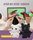 Utook Crochet Kit for Beginners, Crochet Vegetable Kit,Beginner Crochet Kit for Adults and Children, with Instructional Videos and Paper Tutorials, Handmade Crafts, Holiday Gifts (Dragon) by TinyTreasures Baby Boutique