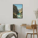 Natural mountain stream scenery poster suitable for bedroom beautiful blue sky flowing river scenery suitable for living room dormitory office by CozyNest Decor