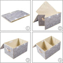 PRANDOM Large Foldable Storage Bins with Lids Fabric Decorative Storage Box Cubes Organizer Containers Baskets with Cover Handles Removable Divider for Home Bedroom Closet 17.3x11.8x9.8 Inch 3 Pack by TinyTreasures Baby Boutique