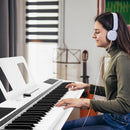 MUSTAR Digital Piano 88 Key Weighted with Stand, 88 Key Semi Weighted Keyboard Piano MEP-1400, Electric Piano Keyboard 88 Keys for Beginners, 2x25W Stereo Speakers, Case, Sustain Pedal, ABS, White by TinyTreasures Baby Boutique