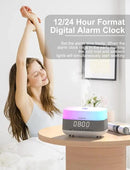 Versatile Essential Oil Diffuser, 300ml Aroma Diffuser with Bluetooth Speaker and Alarm Clock, 7 Colors LED Light Aromatherapy Diffusers & Cool Mist Humidifier 3-Level Brightness, Auto-Off Protection by CozyNest Decor