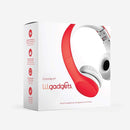 LilGadgets Connect+ Wired Kids Headphones for School with Mic, Volume Limited & Noise Reduction, On-Ear Headset with Cord, SharePort Technology for Multiple Kids & SoftTouch Padding, Red by TinyTreasures Baby Boutique