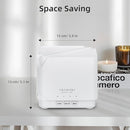 ASAKUKI Essential Oil Diffuser, Multifunctional Ultrasonic Aromatherapy Fragrant Oil Vaporizer Humidifier with Timer, Auto-Off Safety Switch, and 7 LED Light Colors, 700 ml (White) by TinyTreasures Baby Boutique