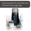 Baby Brezza Fast Baby Bottle Warmer - Baby Milk Warmer + Breastmilk Warmer Defroster – 2 Unique Temperatures for Breastmilk + Formula - Universal Fit for All Bottles, Storage Bags + Food Jars by TinyTreasures Baby Boutique