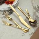 Berglander Gold Silverware Set 60pcs Service for 12, Golden Titanium Plating Stainless Steel Flatware Set, Gold Spoons Forks Knives Set for Home, Wedding, Restaurant, Hotel, Dishwasher Safe by CozyNest Decor
