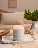 M&SENSE Spring Scented Candle, Jasmine Clean Cotton Soy Wax Large 19.4oz 110 Hour Long Lasting Burning Non Toxic Organic Natural 2 Wick Relaxing Jar Candle for Women by CozyNest Decor