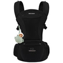 Bebamour Baby Carrier with Hip Seat,All-Position Breathable Mesh Hip Seat & Carrier 0-36Months with Head Hood, 3 PCS Teething Pads, Waist Extender,Storage Bag & Pacifier Case(Black) by TinyTreasures Baby Boutique