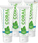 Coral White Nano Silver Mint Toothpaste, Natural Fluoride Free Teeth Whitening Toothpaste, Coral Calcium Nano Silver Infused SLS, Glycierin Free 4 Ounce (4 Pack) by CozyNest Decor