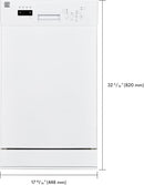 Kenmore 18" Built-in Stainless Steel Tub Dishwasher EasyFlex 3rd, SmartWash, UltraWash Plus, TurboDry, MoreSpace Adjustable Rack, Energy Star Certified, White by TinyTreasures Baby Boutique