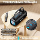 Portable Karaoke Machine, Bluetooth Speaker with Microphone, Three Echo Levels, Indoor and Outdoor Modes, IPX6, BT 5.3, Supports AUX, TF, USB by TinyTreasures Baby Boutique