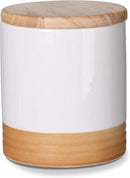 LEETOYI Ceramic Food Storage Jar with Seal Lid,Kitchen Canisters for Countertop, Serving for Ground Coffee, Tea, Sugar, Salt and More 31 Oz White by CozyNest Decor