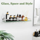Alise Bathroom Shelf Wall Mounted, Polished Chrome Large Capacity Glass Shelf for Bathroom, 24 inch by CozyNest Decor