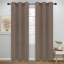 Easy-Going Blackout Curtains for Bedroom, Solid Thermal Insulated Grommet and Noise Reduction Window Drapes, Room Darkening Curtains for Living Room, 2 Panels(46x84 in, Camel) by CozyNest Decor