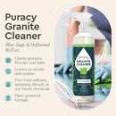 Puracy Natural Granite Countertop Cleaner - Plant-Powered - Streak-Free Marble, Quartzite, Countertop Granite Cleaner (Blue Sage and Driftwood, 16 fl oz) by CozyNest Decor