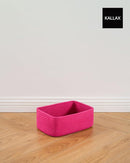 KALLAX Small Woven Basket, 12 x 8 x 4.5 Inches, Storage Basket for Organizing, Cute Small Rope Shelf Closet Cube Storage Bins Baskets for Shelves, Dog Toy Gift Baskets Empty, 3 Packs, Hot Pink by TinyTreasures Baby Boutique