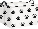 HIYAGON Dog toy Basket Dog Toy Bin Cute Toy Storage Basket Organizer Box Kids Gift Basket Empty Rectangular Room Decor for Home(Paw) by TinyTreasures Baby Boutique