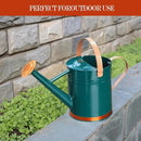 Metal Watering Can, One Gallon Watering Cans Stainless Steel for Outdoor Indoor Garden Plants Watering (One Gallon Green Decorative Strip) by GreenHaven Gardens