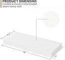 Fun Memories Deep Floating Shelves - 16" W x 9" D x 1.6" H Rustic White Wall Shelf - Wall Mounted Shelves for Storage - Wooden Shelves with Invisible Brackets for Living Room, Farmhouse - Set of 2 by CozyNest Decor