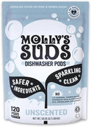 Molly's Suds Dishwasher Pods | Clean Dishwasher Detergent, Cuts Grease & Rinses Clean (Residue-Free) for Sparkling Dishes | 120 Auto-Release Tabs (Unscented) by CozyNest Decor