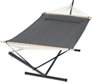 SUNCREAT 2 Person Hammock with Stand, Heavy Duty Portable Hammocks, 475 lbs Capacity, Dark Grey by GreenHaven Gardens