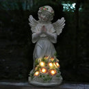 Garden Decor Angel Statue, Outdoor Patio Garden Sculptures & Statues, Solar Yard Decorations Lawn Ornaments Figurines for Outside by CozyNest Decor