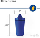 Re-Play Sippy Cups for Toddlers - 10 Oz. Reusable Spill Proof Cups for Kids, Dishwasher/Microwave Safe - Made in USA - Set of 4-3.13" x 6.25" - Cool Blues by TinyTreasures Baby Boutique