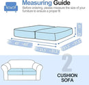 Couch Cushion Covers Individual Large Super Stretch Chenille (Softer Version) Sofa Cushion Covers, Couch Seat Covers Couch Slipcovers Furniture Protector (2PC, Blue) by CozyNest Decor