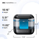 Dreo Top Fill 4L Humidifiers for Bedroom, 36H Runtime, 28 dB Quiet Cool Mist Supersized Air Humidifier for Large Room, Plants, Baby Nursery, Indoor, Night Light, Easy to Clean & Fill, Black by TinyTreasures Baby Boutique