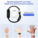 R-fun Waterproof for Air Tag Bracelets [2 Pack] Compatible with Apple Air Tag Finders with Soft Silicone,Anti Lost GPS Item Finders Case Cover,Black/White by TinyTreasures Baby Boutique