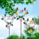 Metal Flowers Decorative Garden Stakes, 22.1 ''H Heart Shape Metal Flowers for Outside Yard Art Garden Stakes,Spring Outdoor Decor Housewarming Present for Women Mom Grandma by CozyNest Decor