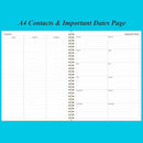 Daily Planner Undated - 8.5" x 11" To Do List Notebook Hourly Schedules, 150 Sheets/300 Pages Spiral Appointment Planner for Women and Men ,PVC Hardcover, Inner Pocket, Elastic Closure, Blue by TinyTreasures Baby Boutique