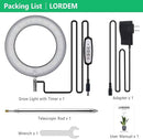 LORDEM Black Full Spectrum LED Grow Light, 72 LEDs, 4 Brightness Settings, Auto On/Off Timer, Height Adjustable, Ideal for Large Plants by GreenHaven Gardens