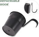 Metal Iron Flower Pots for Railing Fence Hanging Bucket Pots(5 Pcs) and Hanging Flower Pots Metal Iron Bucket Planter(10 Pcs) (Black) by GreenHaven Gardens