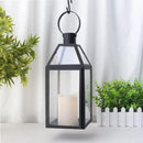 JHY DESIGN Black Decorative Lanterns 16“H Decorative Candle Lantern with Tempered Glass for Indoor Outdoor Events Parities and Weddings by CozyNest Decor
