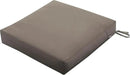 Classic Accessories Ravenna Water-Resistant 25 x 25 x 5 Inch Square Patio Seat Cushion Slip Cover & Foam, Dark Taupe, Lounge Chair Cushion by GreenHaven Gardens