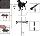 BAYN Solar Labrador Silhouette Dog Breed Welcome Sign with a Lantern Outdoor Decorative Garden Stakes for Yard, Lawn, Patio, Pathway by CozyNest Decor
