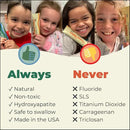 Happy Tooth Hydroxyapatite Toothpaste, Fluoride Free, Natural Whitening for Kids, Toddlers and Adults, SLS Free, Enamel Safe, Dentist Formulated with Clean Ingredients, Vanilla Frosting Flavor, 3.4oz by CozyNest Decor