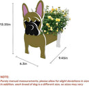 Yellow French Bulldog Planter Plant Pots,Cute Garden Dog Flower Planter,Dog Planters Birthday Gifts for Women,Office,Indoor/Outdoor Decor（9.45 * 6.3 * 13.35in） by GreenHaven Gardens