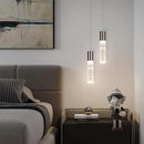 OKELI Modern Pendant Lights,3 Color LED Bubble Crystal Island Light Fixtures,Black Mini Pendant Lighting for Kitchen Island,Bar,6W,3000-6000K,ETL,3 Pack by CozyNest Decor