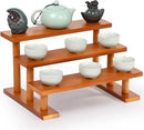 3 Tier Wooden Display Riser Stand Perfume Organizer, Dessert Table Display Set, Solid Wood Food Display Stands for Party, Bamboo Rustic Solid Wood Shelf for Cupcakes, Perfume, Cologne, Spiece by CozyNest Decor