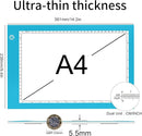 Light Box Drawing Pad, Tracing Board with Type-C Charge Cable and Brightness Adjustable for Artists, AnimationDrawing, Sketching, Animation, X-ray Viewing (A4-P-Blue-New) by TinyTreasures Baby Boutique
