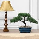 Artificial Bonsai Tree Juniper Faux Plants Indoor Fake Plants Decor with Blue Ceramic Pots for Home Table Office Desk Bathroom Shelf Bedroom Living Room Farmhouse Decorations-Pine by GreenHaven Gardens